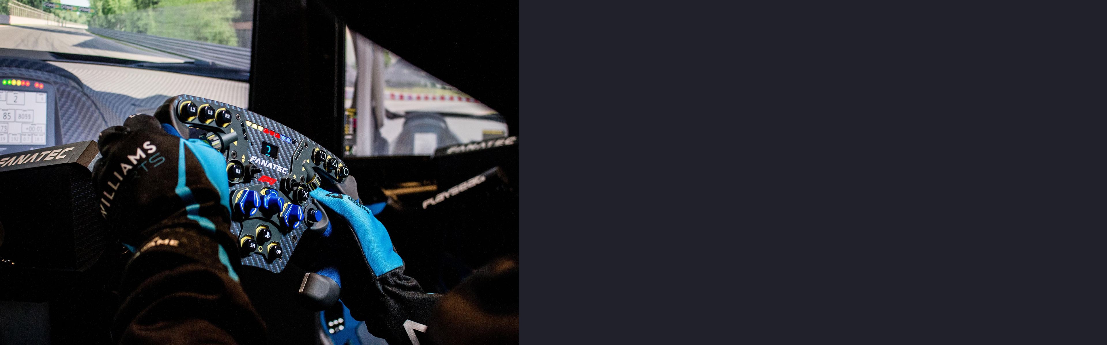 Volante Fanatec Formula em uso